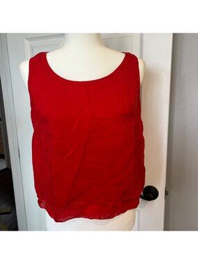 Johnny Was Sleeveless Red Blouse Size Medium